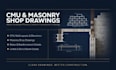 create cmu and masonry shop drawings, rebar and construction details