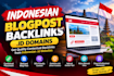 provide indonesian blogpost backlinks from id domains