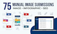 manually submit your images and infographics to 75 sharing sites
