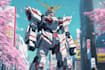 create retro mecha or scifi gundam art