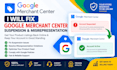 fix google merchant center suspension and misrepresentation
