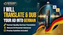 translate and dub your ad into german