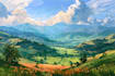 paint landscape in oil painting