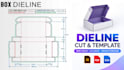 create packaging box dieline or die cut line and cut line template for printing