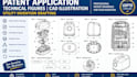 patent application technical figures cad illustration utility invention drafting
