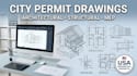 draw city permit architectural and construction drawings