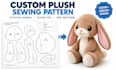 create custom plush sewing pattern stuffed animal pattern and cloth tech pack