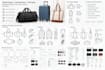 create duffle bag, luggage bag, tote, sewing pattern and tech pack design, bom