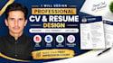 design a professional  and modern CV, resume