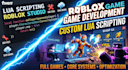 do roblox game development, custom lua scripting, and game optimization