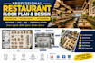 design restaurant floor plan layout commercial kitchen and architectural plans