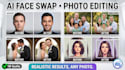 do ai face swap, image editing, face replacement, ai photo editing