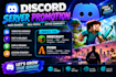 do full discord server promotion minecraft, fivem game server growth