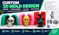 create custom 3d mold design silicone resin casting stl file solidworks