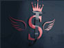 design professional luxury crown and wings logo