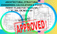 architect texas ga fl ma ca wa ny structural engineer, calculations stamp permit