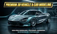 do high fidelity 3d car modeling, precise automotive surfacing, vehicle renders