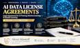 draft a robust machine learning dataset licensing agreement with IP terms