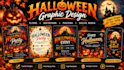 design halloween flyers, invitations and social media posts