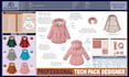 do professional fashion tech pack design and apparel tech pack cad