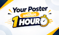 design a professional poster in 1 hour
