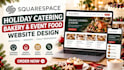 squarespace holiday catering bakery event food website design