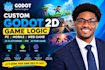 custom godot 2d game logic pc mobile web game 2d platformer fps action game