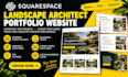 design squarespace landscape architect website outdoor design portfolio website