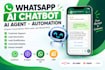 build whatsapp ai chatbot, ai agent and automation
