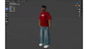 model low poly 3d character in retro ps1 ps2 psx style