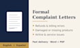 write a formal complaint letter to get your refund