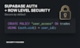 set up supabase auth with row level security for your next js app