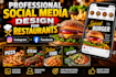 design professional social media posts for restaurants