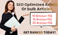 write SEO optimized content writing and  bulk articles