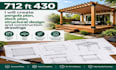 create pergola plan, deck plan, structural design and construction drawing