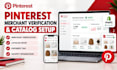 setup pinterest merchant verification, catalog and pin board tag