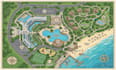 design an illustrated tourist, hotel or resort vector map