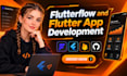 build flutterflow, flutter and flutterflow mobile app development no code app