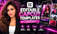 do editable custom capcut templates capcut video editing vlogs songs promotions