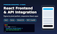 build a responsive react frontend and integrate your apis