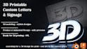 design a custom 3d printable model, part, letter or product