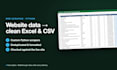 scrape website data into excel, csv or google sheets