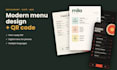 design a modern restaurant menu with qr code