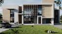 upgrade 3d modern house design,duplex exterior,front elevation,garden,cgi render