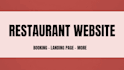 create a website for your restaurant