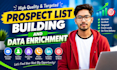 do prospect list building and data enrichment