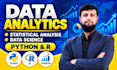 do data analytics, statistical analysis, and data science in python and r