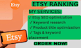 do etsy SEO, keyword research and listing optimization