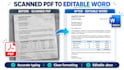 convert scanned PDF to editable microsoft word docx