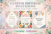 design a custom birthday invitation card